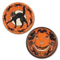 Beistle Beistle Vintage Halloween Retro Halloween Party Paper Plates
