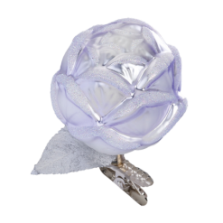 Inge Glass Violet Blossom Flower Clip Ornament