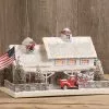 TheHolidayBarn.com White American Farmhouse With Truck New! 1 TheHolidayBarn.com White American Farmhouse With Truck New!