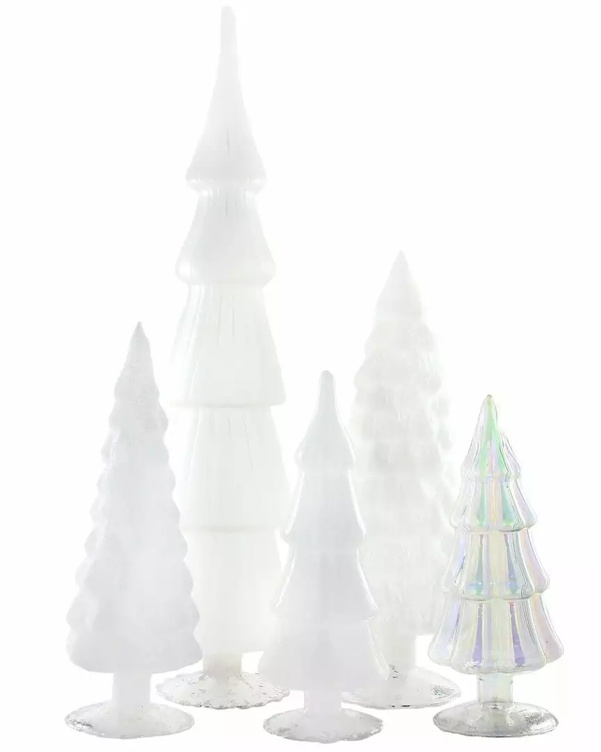 Cody Foster New! White Candy Glass Trees, Large 3 Cody Foster New! White Candy Glass Trees, Large