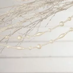 Bethany Lowe New! Winter White Bead Garland
