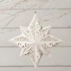 Bethany Lowe Winter White Paper Snowflake Ornament
