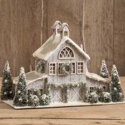 Ragon House Winter White Horse Barn Putz New!