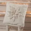 Bethany Lowe Winter White Poinsettia Pillow, Faux Fur New! 1 Bethany Lowe Winter White Poinsettia Pillow, Faux Fur New!